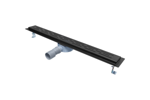 Трап линейный метал. с решеткой, черный d 40/50, длина: 750 мм (1)