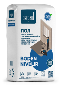 Самовыравнивающийся  финишный пол 25кг Boden NIVELIR BERGAUF М100 (56)