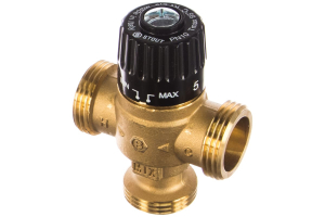 Термостатический смесительный клапан для систем отопления и ГВС 1"  НР 30-65°С KV 2,3 STOUT (20) (_2