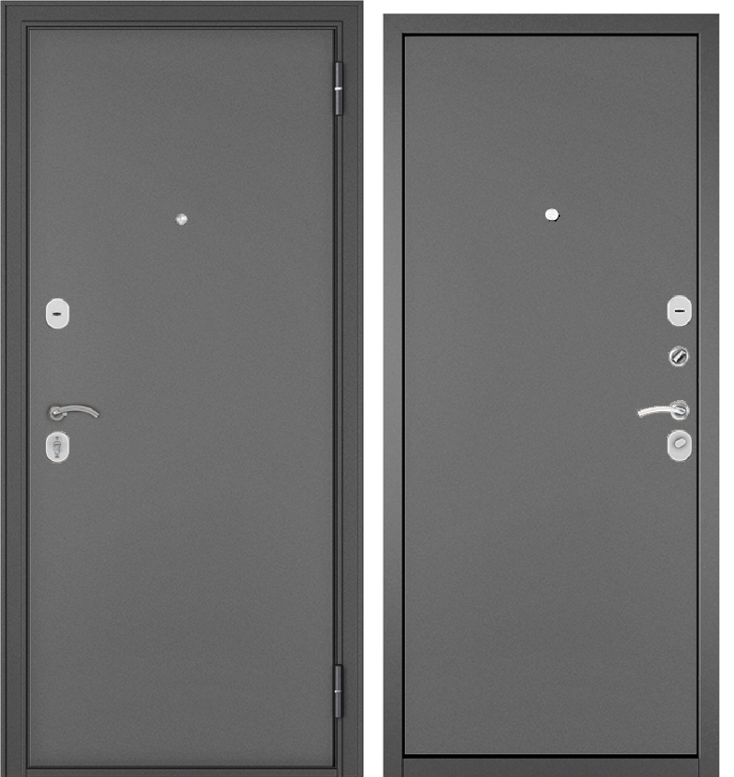 Дверь метал FAMILY ECO Steel Антрацит, 2050, 860 L