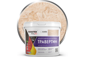 Штукатурка декоративная Травертин (15 кг) Farbitex Profi (1)