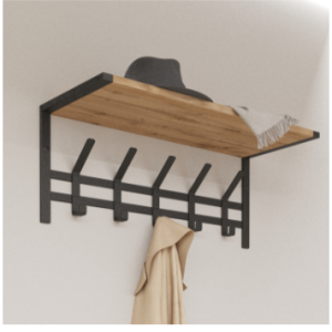 Вешалка с полкой "ТОРОНТО 21Д" (Черный)