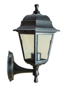 Светильник садово-парковый четырехгранный настенный 60вт, Е27, черный, IP44 (4)