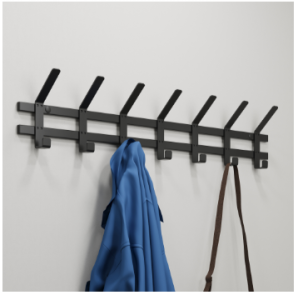 Вешалка настенная "ТОРОНТО 7" (Черный)