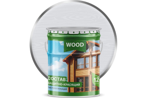 Состав защитно-красящий для древесины быстросохнущий Белый (9 л) Farbitex Profi Wood (1)