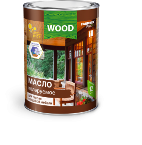 Масло колеруемое для террас и садовой мебели палисандр (0.9 л) Farbitex Profi Wood (14)***