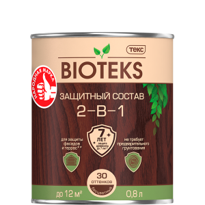 Защитный Состав 2-в-1 BIOTEKS махагон 9л (1)