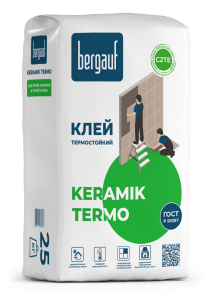 Клей плиточный 5кг термостойкий  Keramik Termo BERGAUF (6/108)