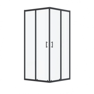 Душевое ограждение Вэлия 90*90*195 квад. черный (1)