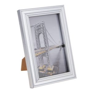 Фоторамка, 10х15 см, полистирол, цвет серебряный, арт.23-8