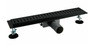 Трап душевой из нержавеющей стали 70х800 мм чёрный GAPPO (сухой и мокрый затвор) (5)