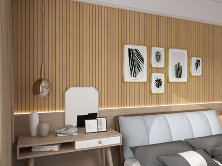 Самоклеящиеся панели-обои под рейку в рулоне 0,6*3 м бежевый